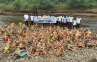 शंकर विद्यालयाच्या हरित सैनिक व स्वच्छता दुतांनी केली पूर्णामाय स्वच्छता